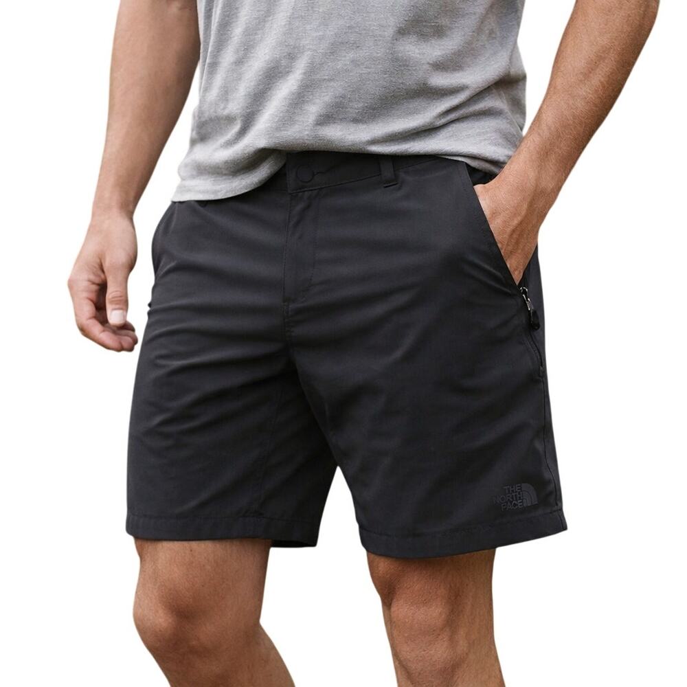 The North Face Men’s 36 Black Shorts Lightweight Hiking Zip Pocket 9" Inseam